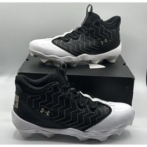 Under Armour UA Harper 9 Mid RM Adult Baseball/Softball Black Size 8.5 Cleats